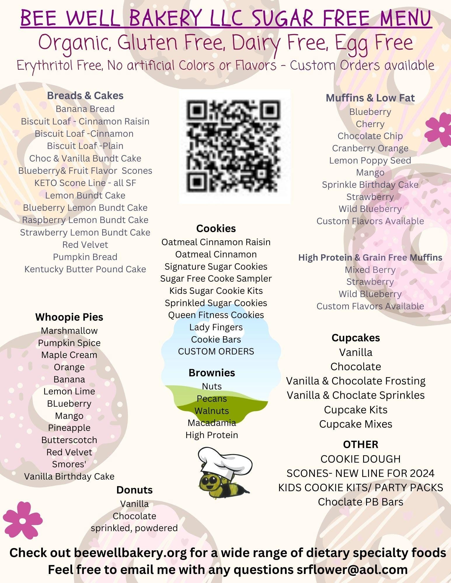 Sugar Free Cookies, Iced, Gluten Free, Egg Free, Dairy Free, Vegan, Peanut Free, Low Calorie, Butterflies, Flower Cookies, Birthday Gifts