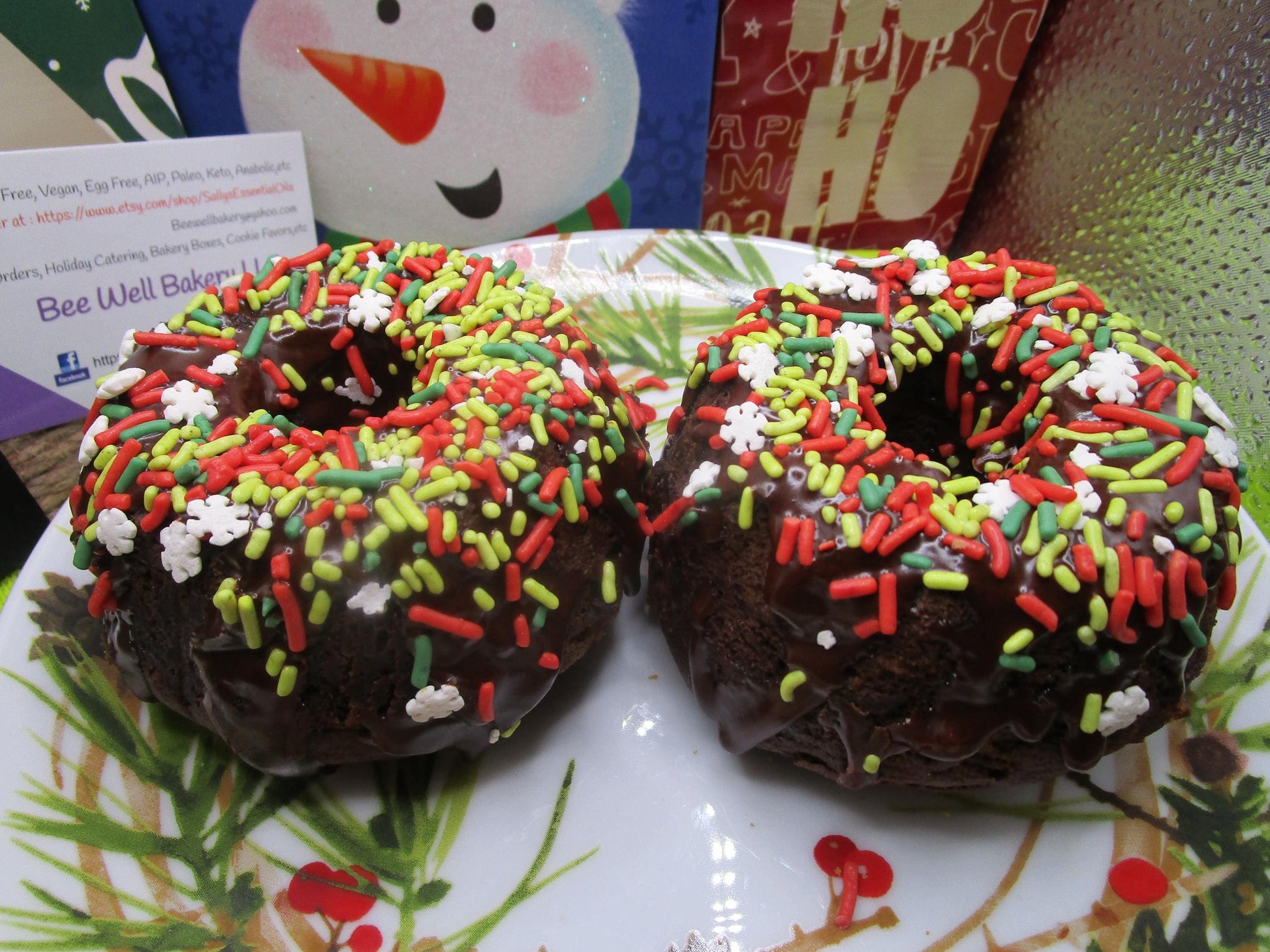 Christmas Party Packages, Gluten Free, Dairy Free, Egg Free, Vegan, Nut Free, Donuts, Cookies, Brownies, Cakes, Holiday Dessert, School Safe