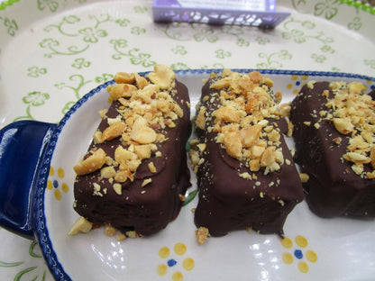 Chocolate Covered Peanut Butter Cookie Bars, Gluten Free, Dairy Free, Egg Free, Vegan, No refined Sugar, Candy, Healthy Snack, Birthday Gift