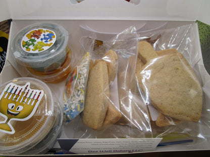 Gluten Free Cookie Kits, Hanukkah, Dairy Free, Egg Free, Vegan, Sugar Cookie, Menorah, Dreidel, Star of David, Festival of Lights, Kids Gift