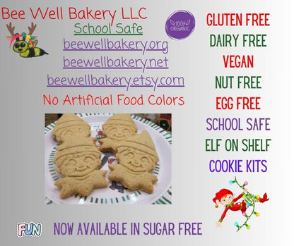 Gluten Free Cookie Kit, Elf on Shelf, Dairy Free, Egg Free, School Safe, Peanut Free, Turkey, Pilgrim, Cookie Decorating, Kids Party Pack