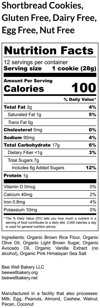 Gluten Free Shortbread Cookies, Dairy Free, Egg Free, Nut Free, Christmas Gifts, Cookie Exchange, Scottish biscuit, Vegan, Holiday Desserts
