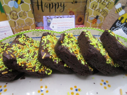 Gluten Free Brownies, Iced, Christmas, Thanksgiving, Dairy Free, Vegan, Egg Free, Nut Free, Holiday Gifts, Plant Based Sprinkles, Desserts