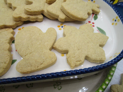 Undecorated Sugar Cookies, Gluten Free, Egg Free, Dairy Free, Vegan, Nut Free, Oat free, Cookie Exchange, DIY Christmas Activity, Sugar Free