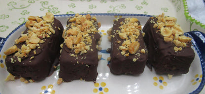 Chocolate Covered Peanut Butter Cookie Bars, Gluten Free, Dairy Free, Egg Free, Vegan, No refined Sugar, Candy, Healthy Snack, Birthday Gift