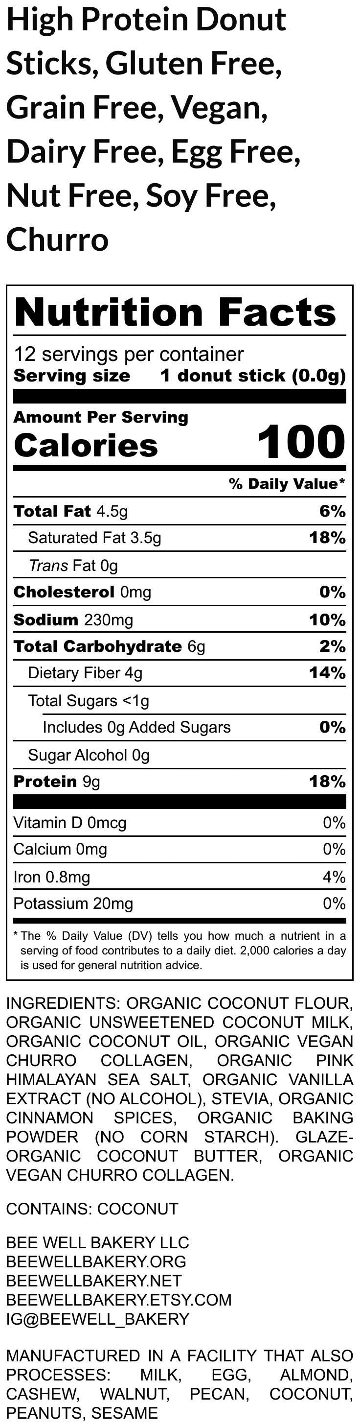 Protein Donut Stick, Sugar Free, Gluten Free, Dairy Free, KETO, Vegan Collagen, Low Carb, Nut Free, Strawberry Cheesecake, Valentine's Day