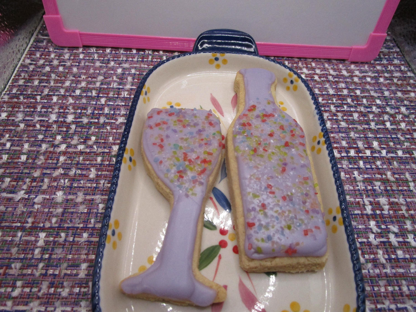 Gluten Free Sugar Cookies, Iced, Wine Set, Dairy Free, Vegan, Nut Free, Organic, Birthday, Wedding, Anniversary, Valentines Day, Sugar Free