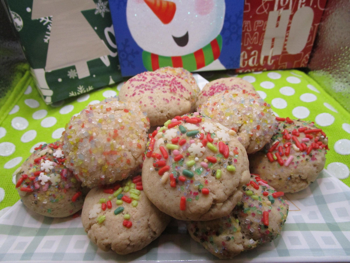 Gluten Free Sugar Cookies, Natural Sprinkles, Dairy Free, Vegan, Nut Free, Oat Free, Christmas snack, Birthday, Coconut Sugar, Sugar Free