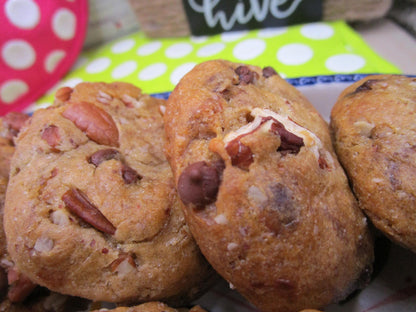 Gluten Free Pecan Chocolate Chip Cookies, Dairy Free, Egg Free, Vegan, Low Sugar, Oat Free, Birthday Gift, Valentine's Day, Organic Bakery