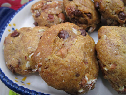 Gluten Free Pecan Chocolate Chip Cookies, Dairy Free, Egg Free, Vegan, Low Sugar, Oat Free, Birthday Gift, Valentine's Day, Organic Bakery