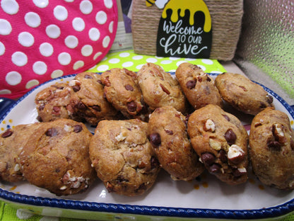 Gluten Free Pecan Chocolate Chip Cookies, Dairy Free, Egg Free, Vegan, Low Sugar, Oat Free, Birthday Gift, Valentine's Day, Organic Bakery