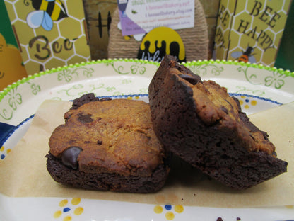 High Protein Brookie Brownies, Gluten Free, Dairy Free, Sugar Free, Egg Free, Nut Free, Vegan, Valentine's Day, Fitness Gift, Low Fat Snacks