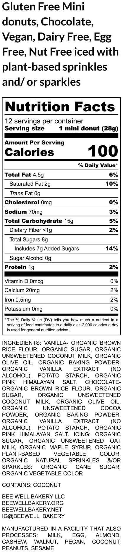 Gluten Free Donut Kits, Dairy Free, Egg Free, Vegan, Nut Free, School Safe, Birthday, Sugar free, Donut Hole, Munchkin, Valentine's Day Gift