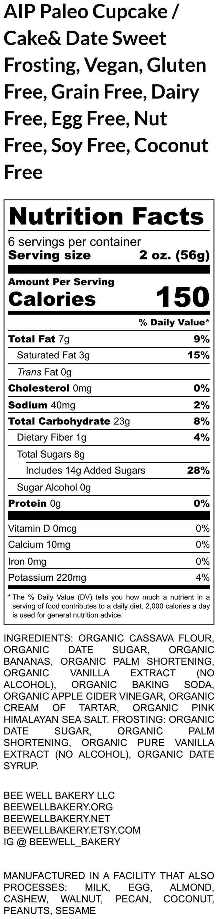 Grain Free Cake & Cupcakes, Date Frosting, Gluten Free, Dairy Free, Egg Free, Vegan, AIP Paleo, Low FODMAP, Birthday Gifts, Easter Dessert