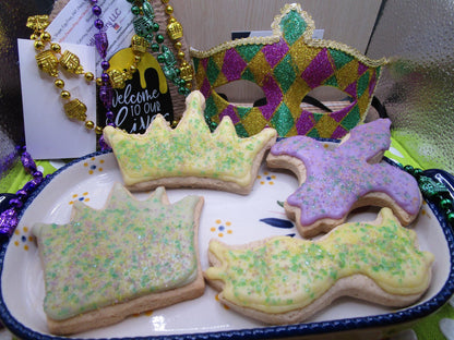 Gluten Free Sugar Cookies, Mardi Gras, Dairy Free, Egg Free, Vegan, Nut Free, Louisiana, Party favors, Celebration, Fat Tuesday, Carnival