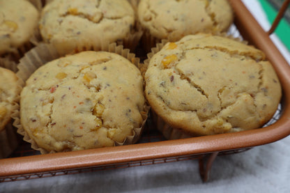 Gluten Free Mexican Corn Muffins, Dairy Free, Vegan, Egg Free, Nut Free, Corn Bread, Spicy, Rosemary, BBQ, Low Sugar Snack, Mediterranean