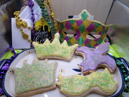 Gluten Free Sugar Cookies, Mardi Gras, Dairy Free, Egg Free, Vegan, Nut Free, Louisiana, Party favors, Celebration, Fat Tuesday, Carnival