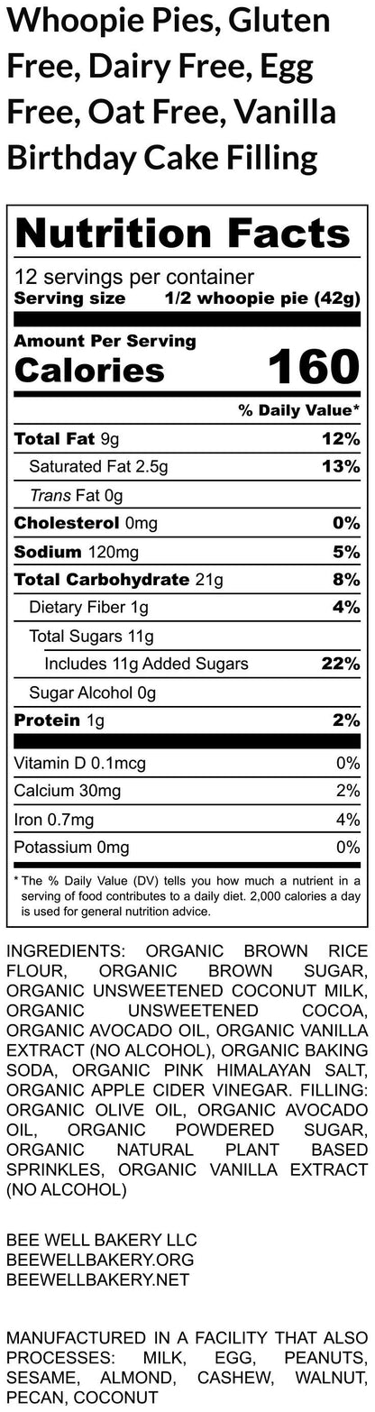 Gluten Free Whoopie Pies, Dairy Free, Vegan, Egg Free, Nut Free, Oat Free, Healthy snacks, Peep Marshmallow, Birthday Gifts, Easter Dessert