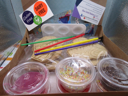 Gluten Free Cookie Kit, Princess, Dairy Free, Egg Free, Peanut Free, Cookie Decorating, Sugar Free, Girls Birthday, Sleep overs, Flower Girl