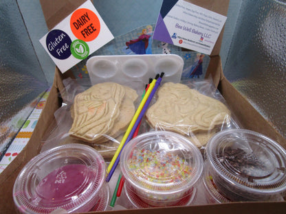 Gluten Free Cookie Kit, Princess, Dairy Free, Egg Free, Peanut Free, Cookie Decorating, Sugar Free, Girls Birthday, Sleep overs, Flower Girl