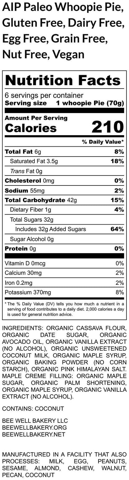 AIP Paleo Whoopie Pies, Grain Free, Gluten Free, Dairy Free, Egg Free, Autoimmune Protocol, Hashimoto, Easter Gifts, Hashimoto, Low FODMAP