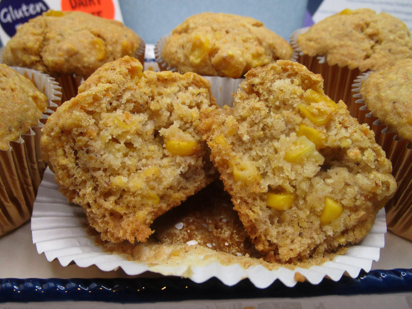 Sugar Free Corn Muffins, Cornbread, Gluten Free, Egg Free, Dairy Free, Vegan, Nut Free, low Fat, Healthy Snacks, Easter Brunch, Mother's Day