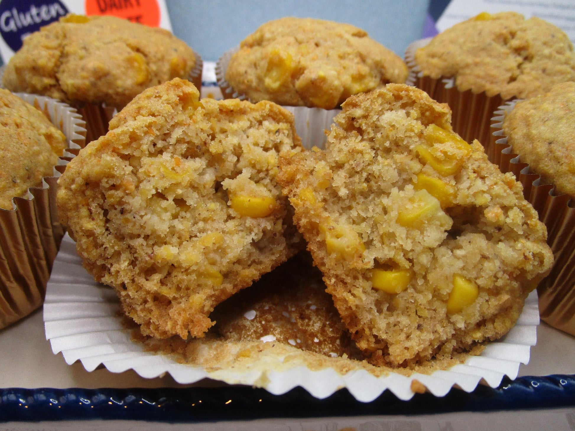 Sugar Free Corn Muffins, Cornbread, Gluten Free, Egg Free, Dairy Free, Vegan, Nut Free, low Fat, Healthy Snacks, Easter Brunch, Mother's Day