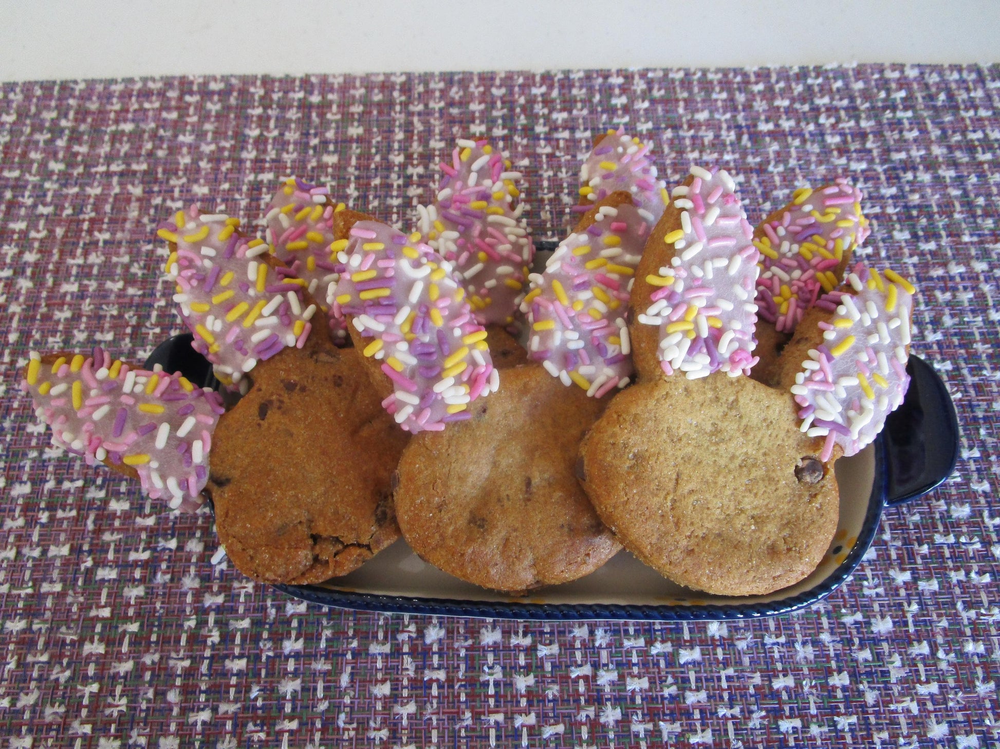 Gluten Free Chocolate Cookies, Easter Bunny, Dairy Free, Egg Free, Vegan, Nut Free, Gifts, Party Favor, Plant Based Sprinkles, Basket Filler