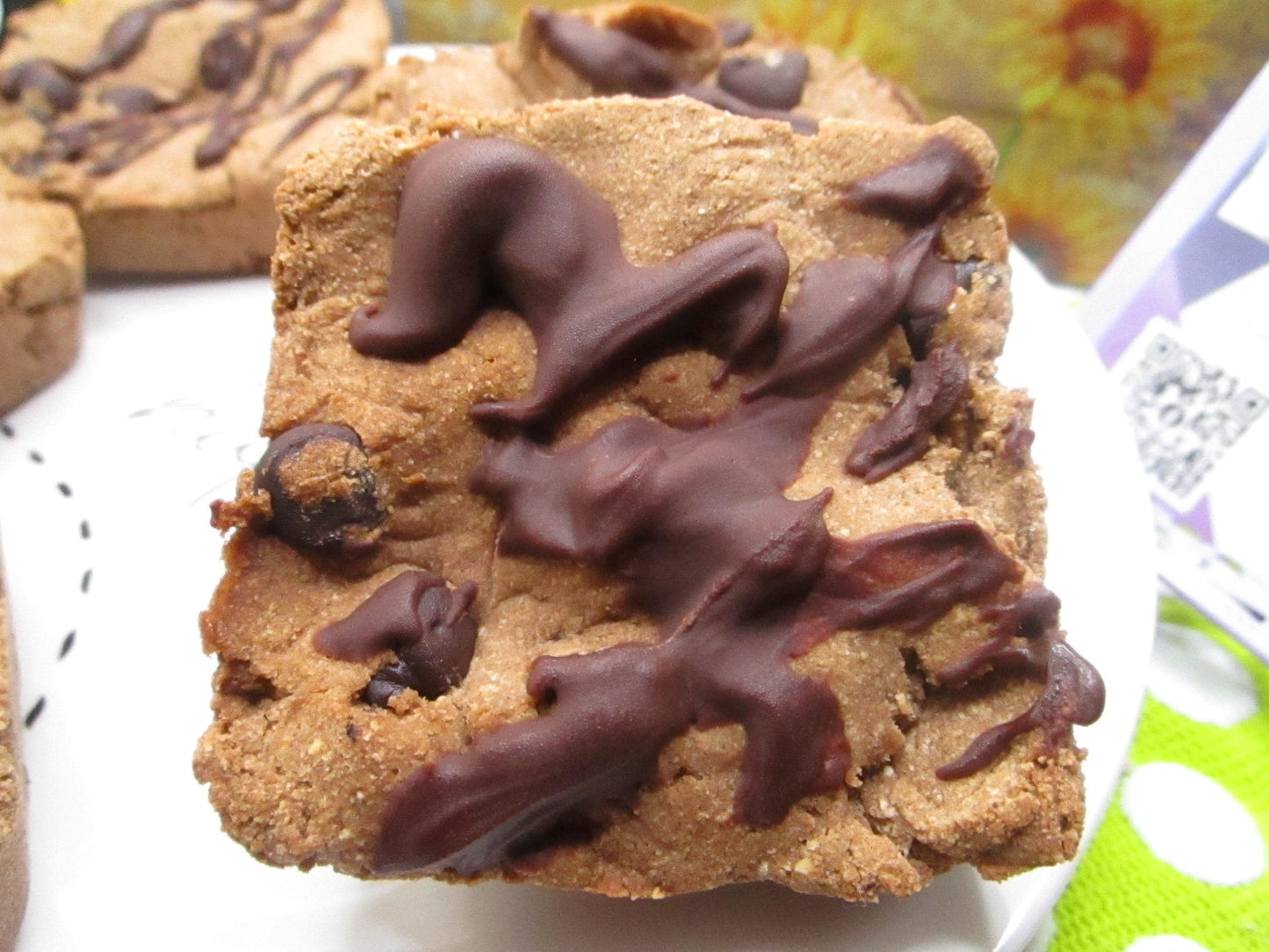 KETO Brownie, Banana Chocolate Chip, Gluten Free, Grain Free, Dairy Free, Egg Free, Vegan, Erythritol Free, Sugar Free, Low Carb, Birthday