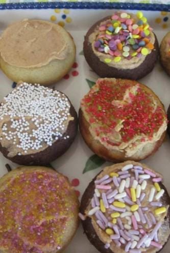 Gluten Free Mini donuts, two bite, maple cream, Vegan, Egg Free, Dairy Free, School Safe, Birthday Gift, Low Fat, Healthy snacks