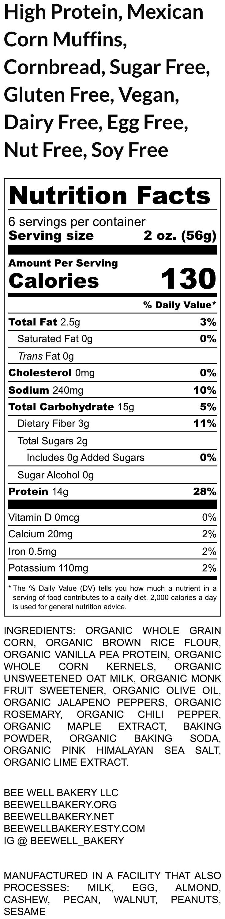 High Protein Corn Muffins, Mexican, Sugar Free, Dairy Free, Vegan, Egg Free, Nut Free, Cornbread, Jalapeno, Cinco De Mayo, Low Fat snacks