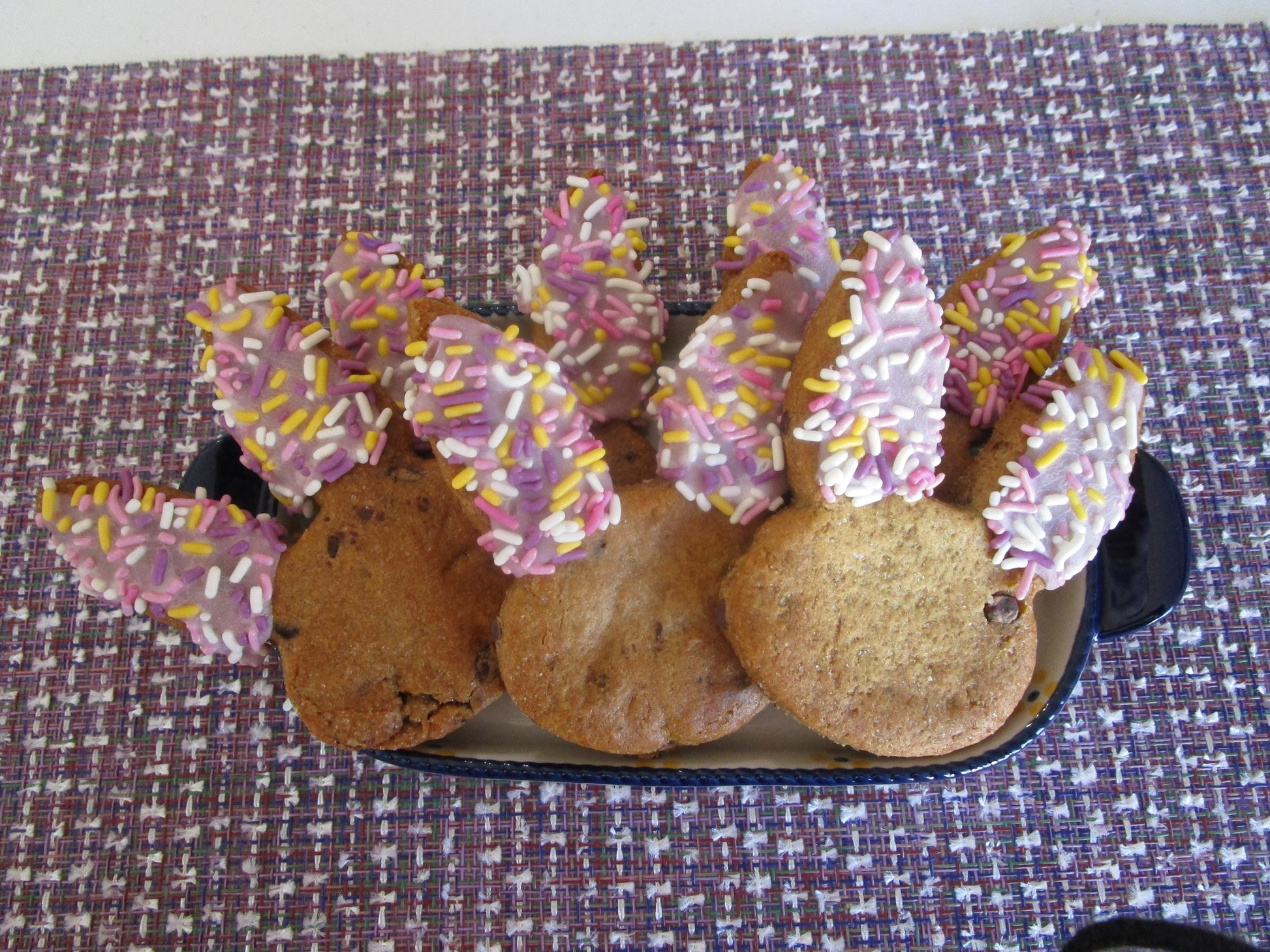 Gluten Free Chocolate Cookies, Easter Bunny, Dairy Free, Egg Free, Vegan, Nut Free, Gifts, Party Favor, Plant Based Sprinkles, Basket Filler