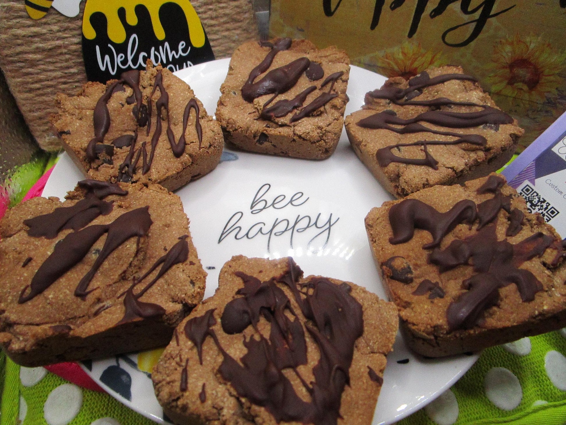KETO Brownie, Banana Chocolate Chip, Gluten Free, Grain Free, Dairy Free, Egg Free, Vegan, Erythritol Free, Sugar Free, Low Carb, Birthday