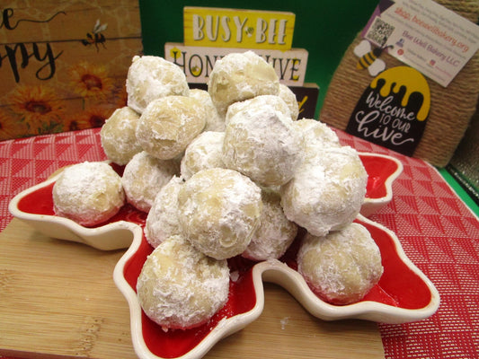 Gluten Free Mexican Wedding Cake Cookies, Dairy Free, Egg Free, Vegan, Father's Day Gift, Healthy Snacks, Russian Teacake, Pecan Melt aways