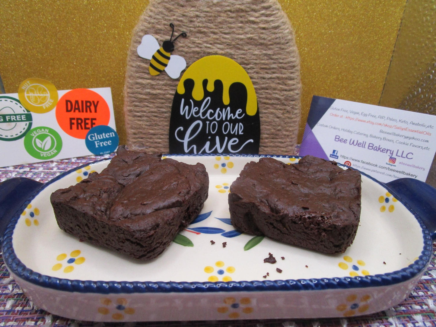 AIP Paleo Brownies, Reduced Sugar, Reduced Fat, Gluten Free, Dairy Free, Egg Free, Nut Free, Tiger Nut Flour, Carob, Grain Free, Hashimoto