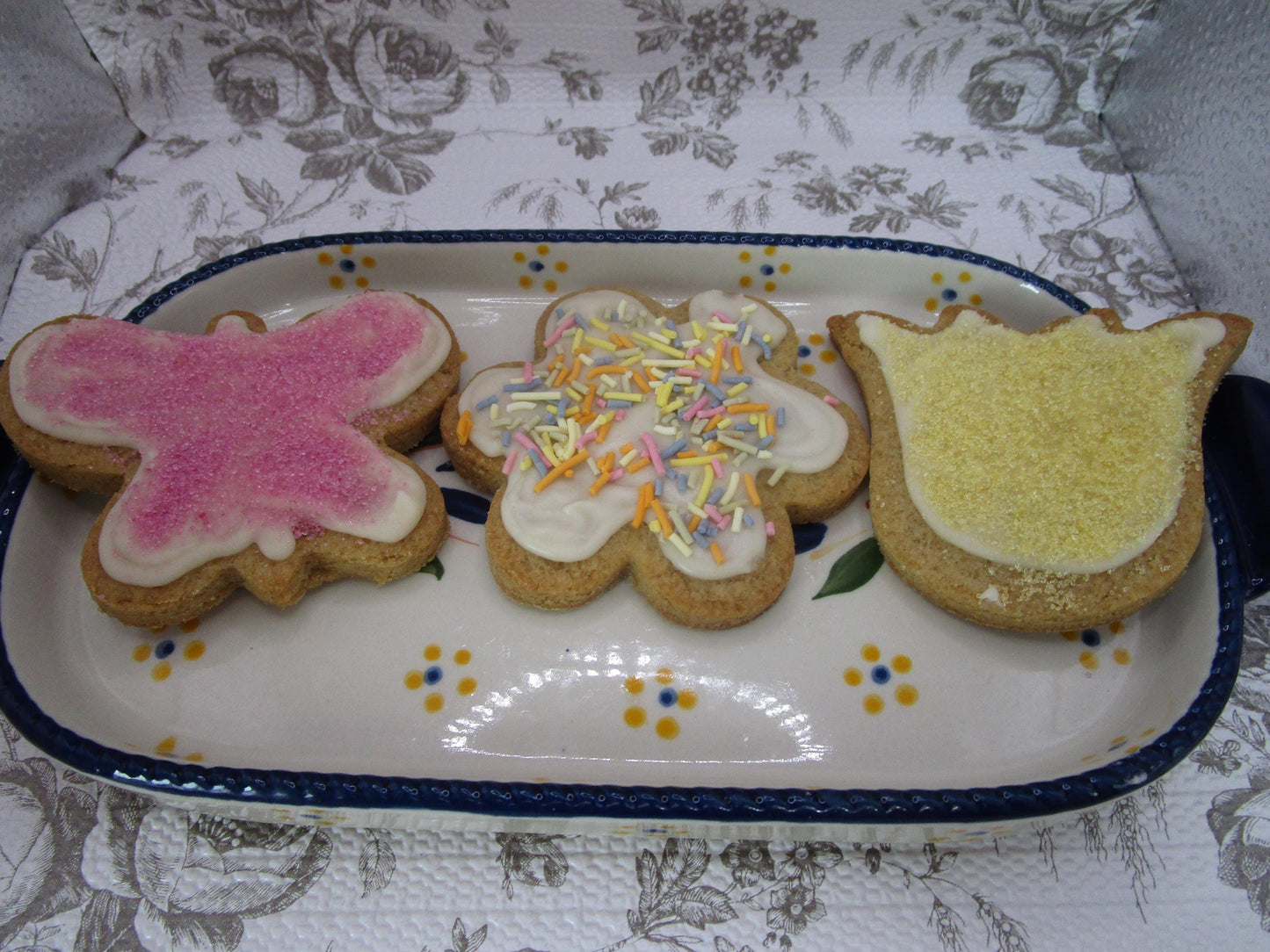 Sugar Free Cookies, Iced, Gluten Free, Egg Free, Dairy Free, Vegan, Peanut Free, Low Calorie, Butterflies, Flower Cookies, Birthday Gifts