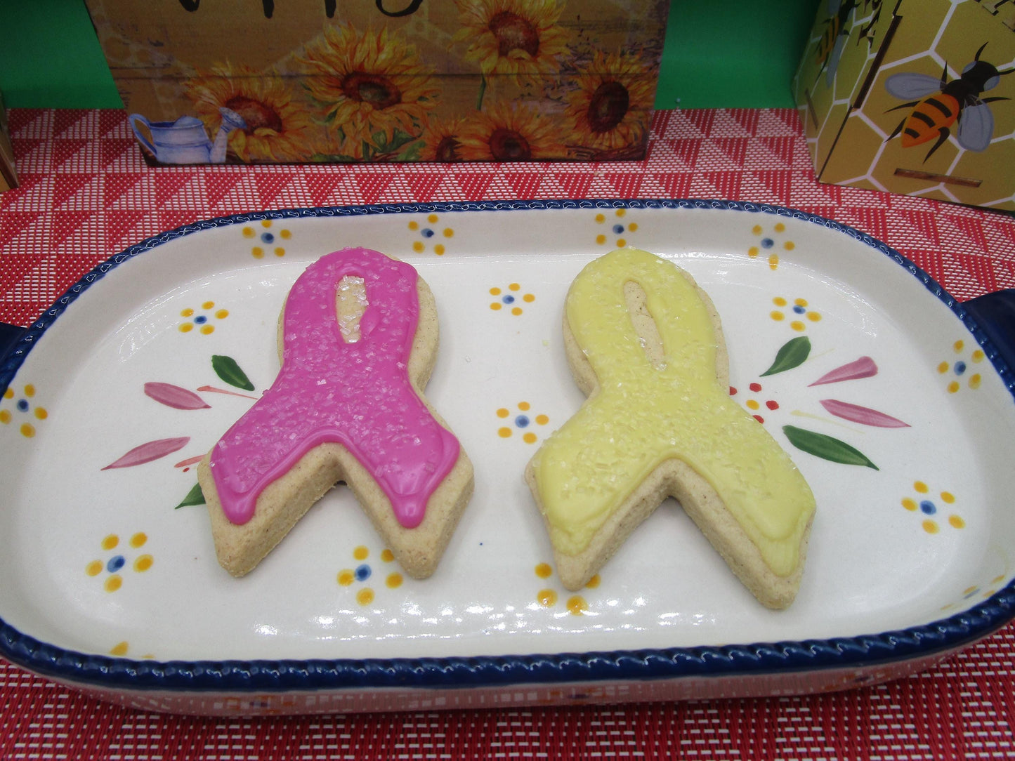 Gluten Free Sugar Cookies, Awareness Ribbons, Dairy Free, Egg Free, Nut Free, Vegan, School Safe, fundraisers, Breast Cancer, Autism, custom