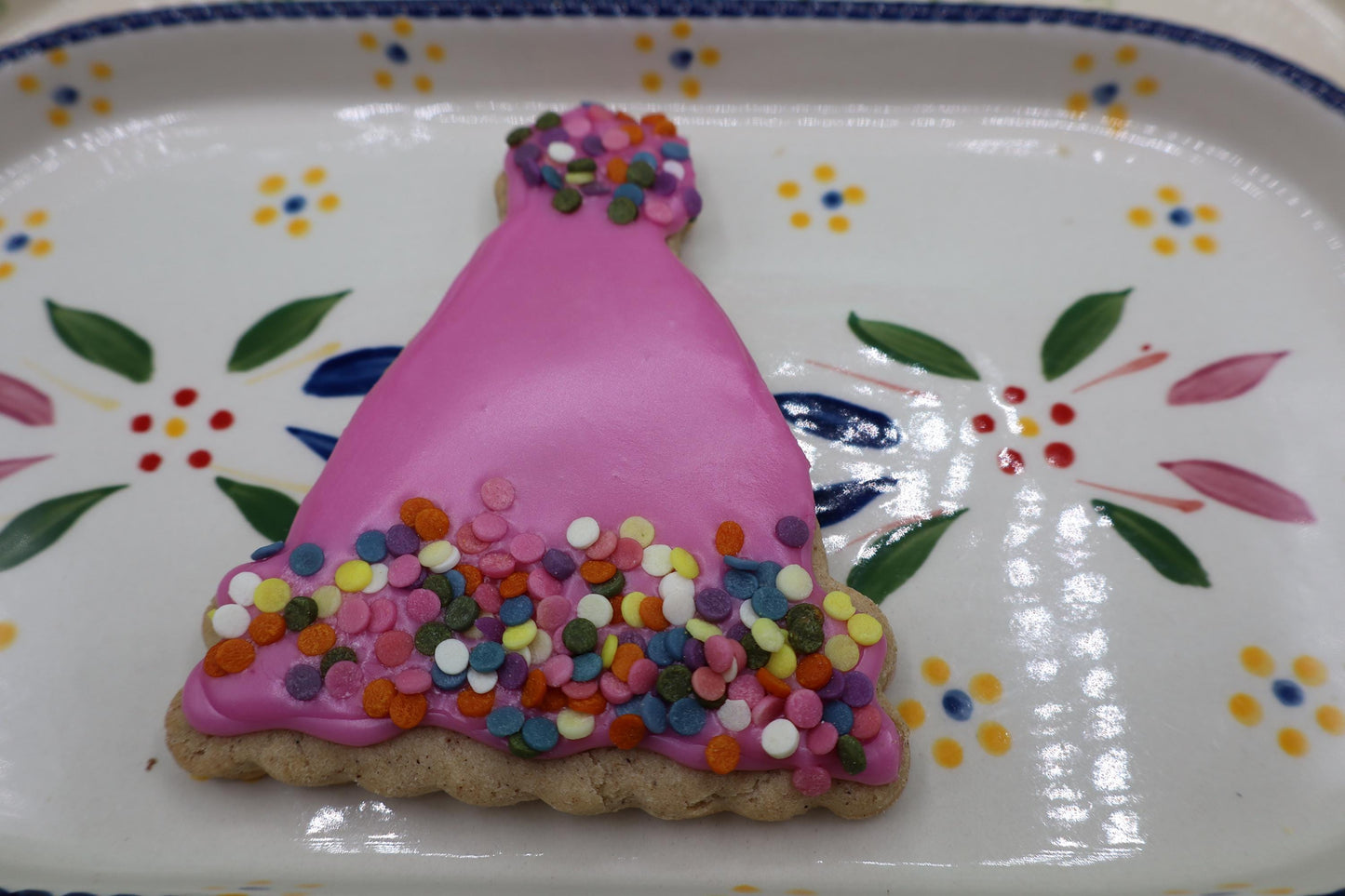 Gluten Free Sugar Cookies, Confetti Party Hats, Dairy Free, Egg Free, Peanut Free, Vegan, Natural Colors, Birthday Celebration, Cookie Favor