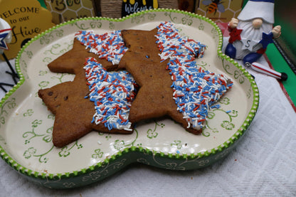 Gluten Free Chocolate Chip Cookie, Stars, Dairy Free, Egg Free, Peanut Free, Vegan, School safe snack, Memorial Day Desserts, July 4th treat