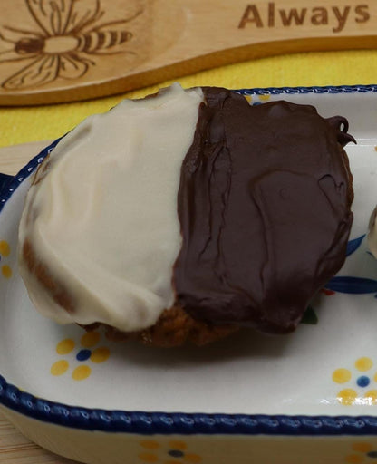 High Protein Black & White Cookies, Sugar Free, Vegan, Gluten Free, Dairy Free, Nut Free, Allergy Friendly Bakery, Fitness Gifts, Low Carb