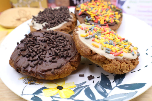 Gluten Free Protein Cookies, Iced, Sugar Free, Vegan, Gluten Free, Dairy Free, Nut Free, Allergy Friendly Bakery, Fitness Gifts, Low Carb