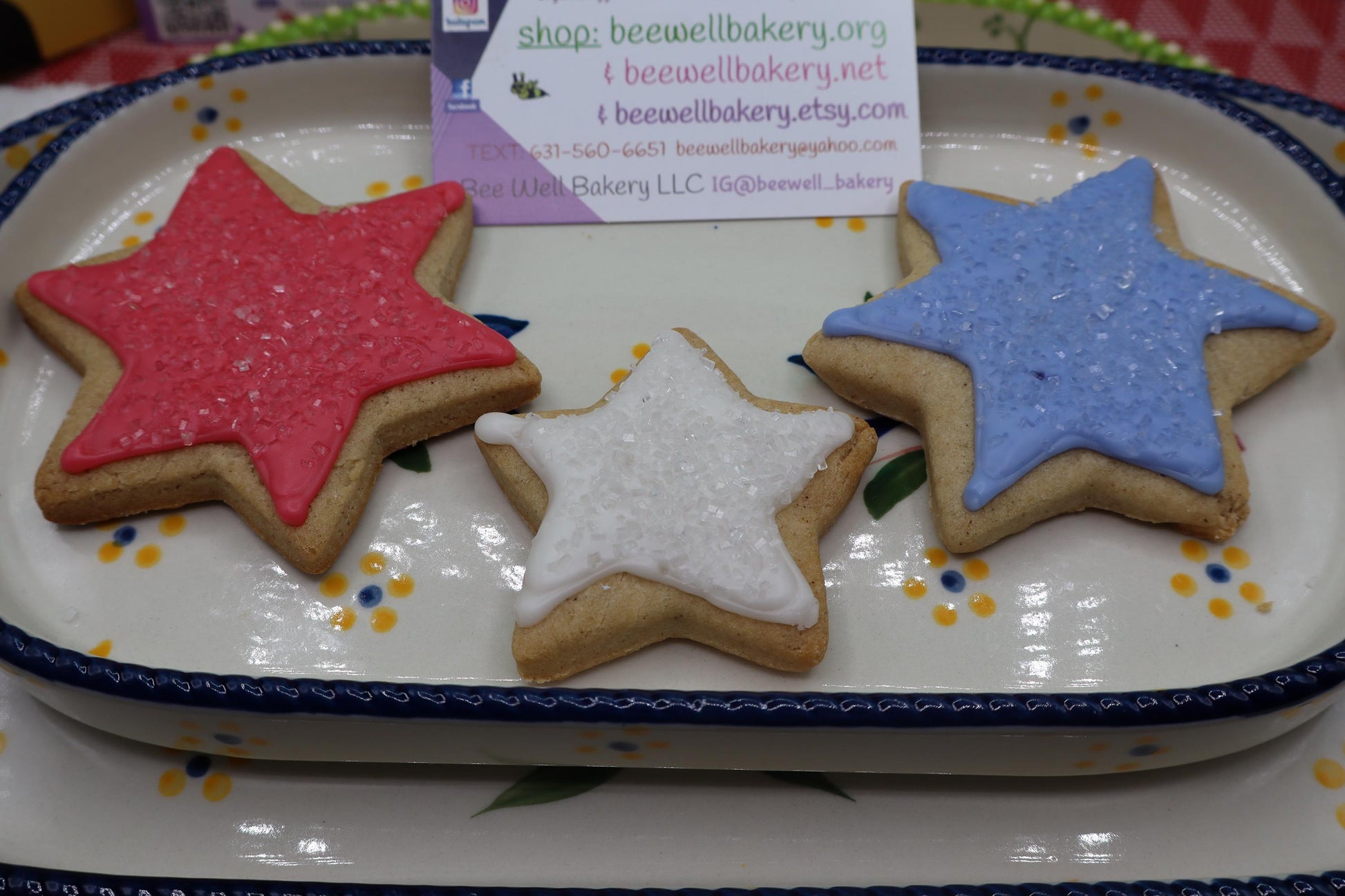 Star Sugar Cookies, Gluten Free, Dairy Free, Egg Free, Nut Free, Vegan, Natural Color, July 4th Celebration, Patriotic Desserts, Party Favor