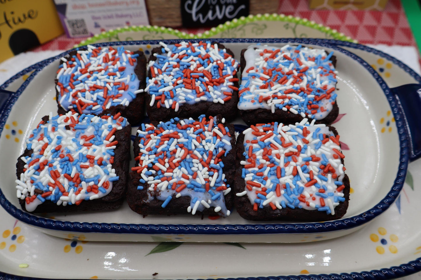 Gluten Free Brownies, Fudgie, Dairy Free, Vegan, Egg Free, Soy Free, Peanut Free, Red White Blue Desserts, July 4th Celebration, Patriotic