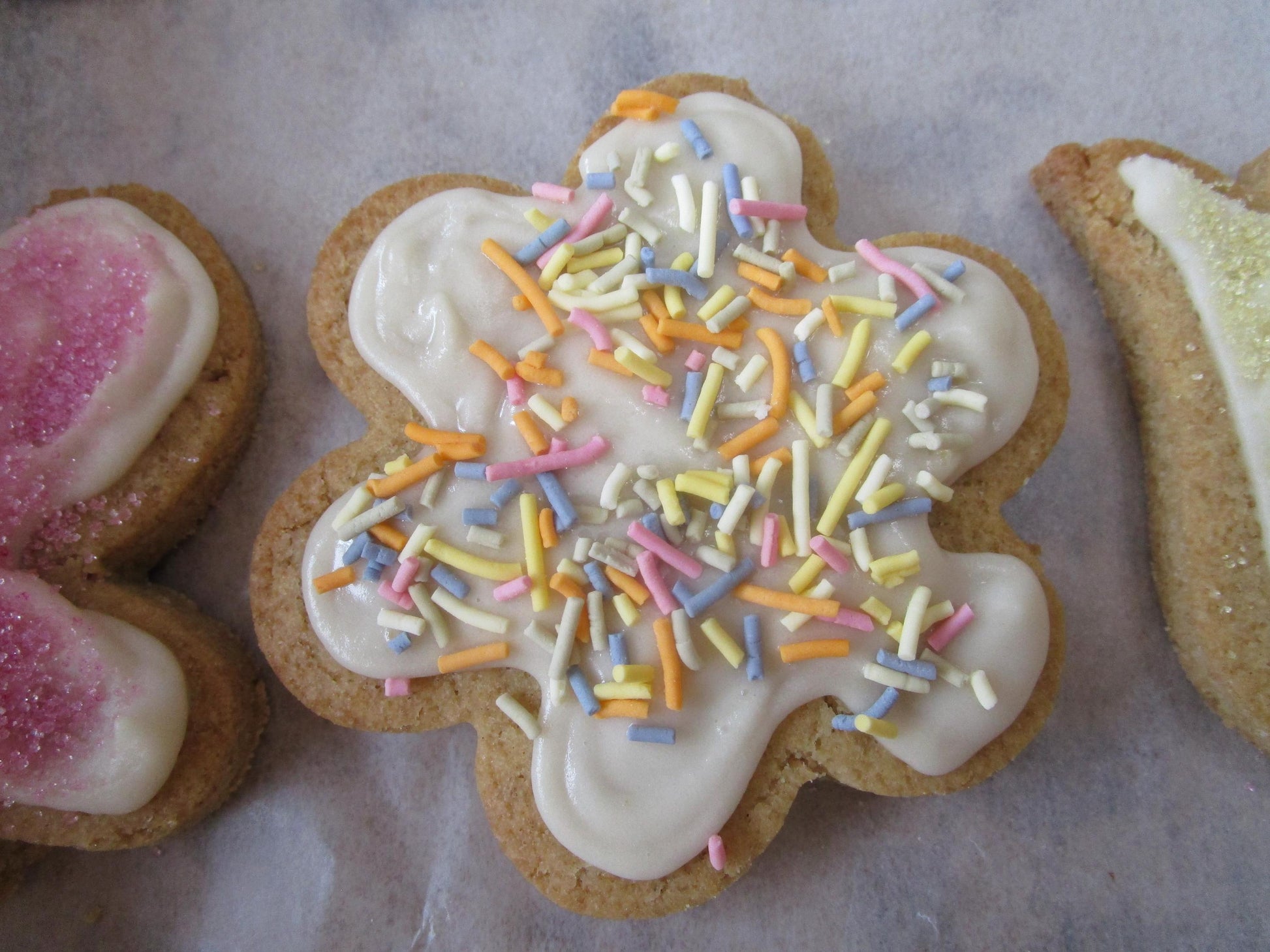 Sugar Free Cookies, Iced, Gluten Free, Egg Free, Dairy Free, Vegan, Peanut Free, Low Calorie, Butterflies, Flower Cookies, Birthday Gifts