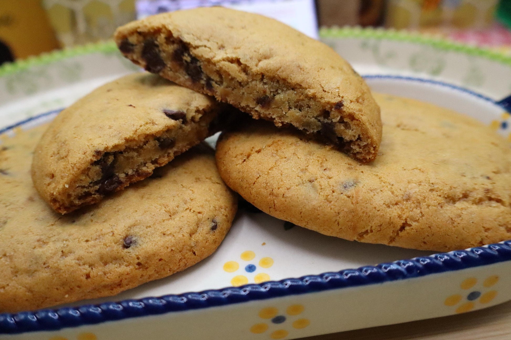 Chewy Chocolate Chip Cookies, Gluten Free, Dairy Free, Vegan, Nut & Peanut Free, Allergy Friendly snacks, Christmas in July, Birthday Gifts