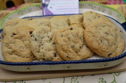 Chewy Chocolate Chip Cookies, Gluten Free, Dairy Free, Vegan, Nut & Peanut Free, Allergy Friendly snacks, Christmas in July, Cookie Gifts