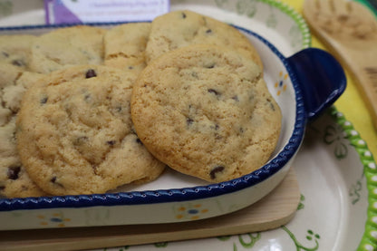 Chewy Chocolate Chip Cookies, Gluten Free, Dairy Free, Vegan, Nut & Peanut Free, Allergy Friendly snacks, Christmas in July, Cookie Gifts