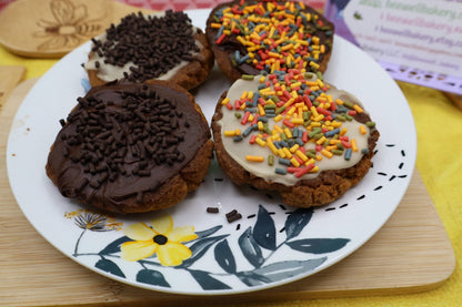 Gluten Free Protein Cookies, Iced, Sugar Free, Vegan, Gluten Free, Dairy Free, Nut Free, Allergy Friendly Bakery, Fitness Gifts, Low Carb