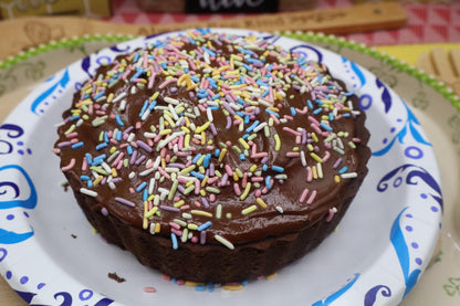 Birthday Cake, Sugar Free, Individual 7 inch, Gluten Free, Dairy Free, Vegan, Nut Free, Soy Free, Vanilla, or Chocolate, Natural Sprinkles