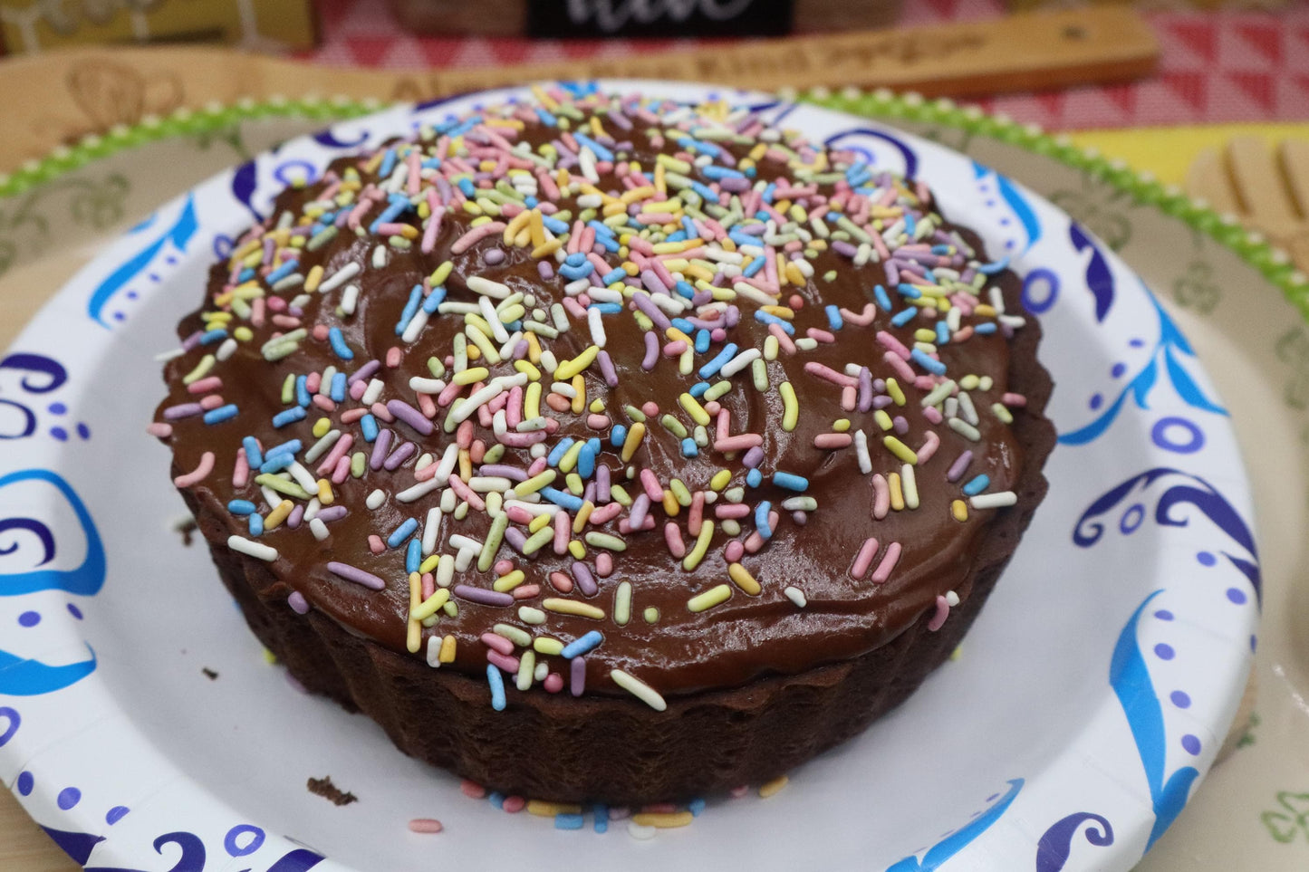 High Protein Birthday Cake, Sugar Free, Individual 7 -inch, Gluten Free, Dairy Free, Vegan, Nut Free, Vanilla or Chocolate, Valentine's Day
